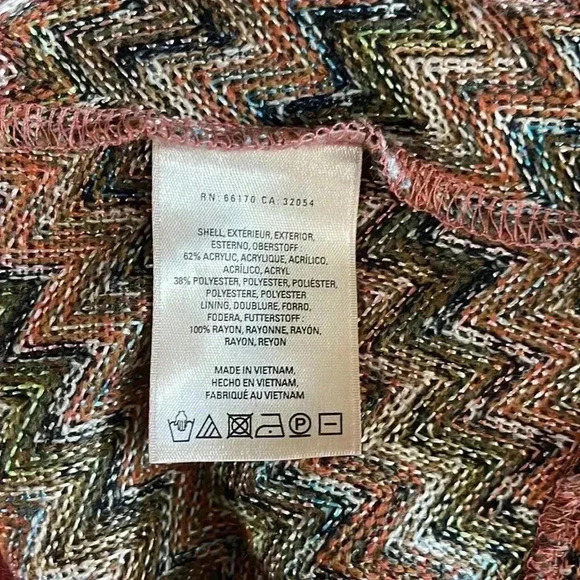 Anthropologie Maeve Westwater Chevron Pattern High Low Knit Flapper D…​ - Picture 9 of 10